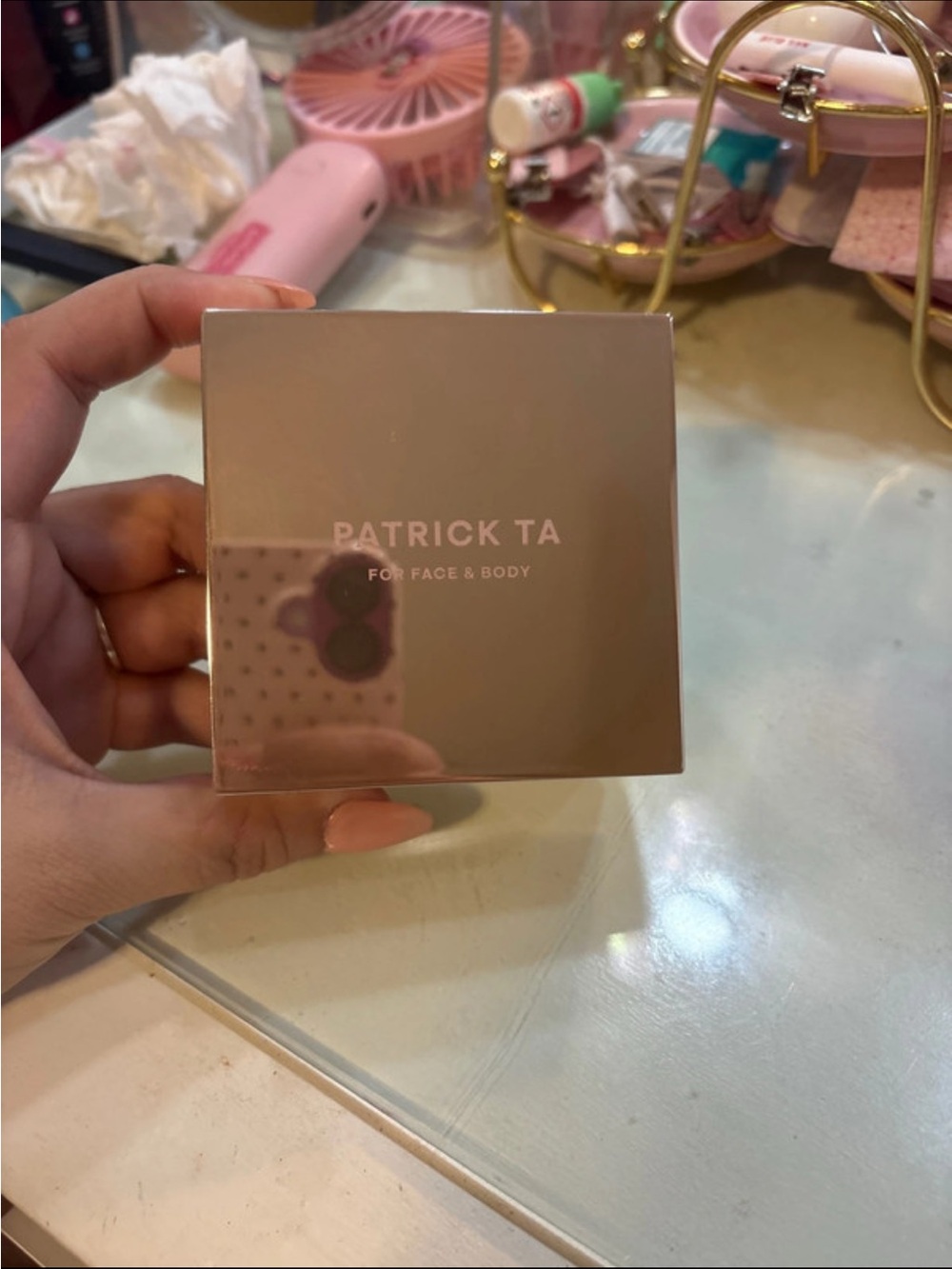 Patrick Ta Face & Body Compact in Rose Gold Mirror Finish